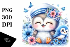 Colorful Baby Owl Sailor Clipart Product Image 3