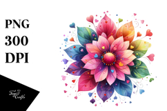 Colorful Boho Flower PNG Product Image 1