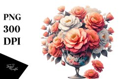 Artistic Camellia Sublimation Clipart Product Image 3