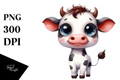 Baby Cow Standing Up Clipart Product Image 3