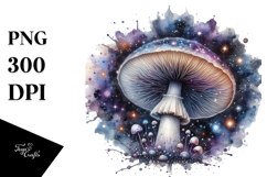 Detailed Mystical Celestial Mushroom PNG Product Image 1