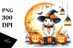 Bunny with Party Hat, Halloween PNG Product Image 1
