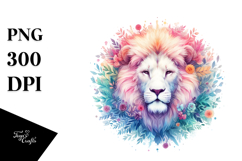 Watercolor Pastel Lion Product Image 1