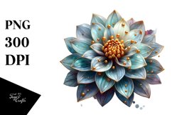 Shiny Dahlia with Golden Insertions | Clipart Product Image 1