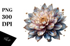 Shiny Dahlia with Golden Insertions | Clipart Product Image 1