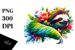 Vibrant Watercolor Sloth, 20 oz Tumbler Product Image 1