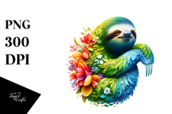 Vibrant Watercolor Sloth, 20 oz Tumbler Product Image 1