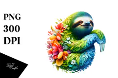 Vibrant Watercolor Sloth, 20 oz Tumbler Product Image 1