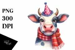 Cow Enthusiastic Cow Portrait | Clipart Product Image 1