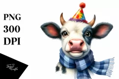 Cow Enthusiastic Cow Portrait | Clipart Product Image 3