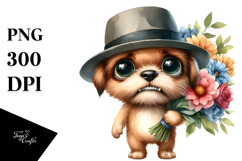 Colorful Hummingbird Bouquet | Sublimation | Clipart Product Image 1