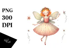 Watercolor Funny Fairy PNG Product Image 1