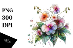 Impatiens with Metallic Inserts, Transparent PNG Product Image 1