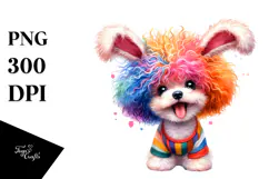 Expressive Baby Poodle, Sublimation PNG Product Image 1
