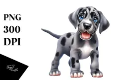 Happy Baby Great Dane PNG Product Image 1