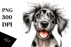 Watercolor Baby Great Dane, PNG Product Image 1