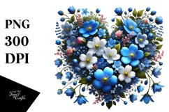 Spring Flower Heart PNG Product Image 1