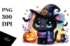 Style Halloween Cat PNG Product Image 1
