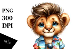 Energetic Lion Beach PNG Product Image 1