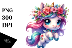 Funny Haircut Unicorn PNG Product Image 1