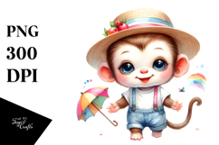 Baby Monkey Summer Clothes PNG Product Image 1