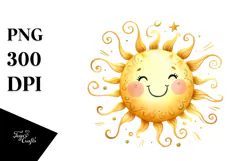 Very Simple Whimsical Sun PNG Product Image 1