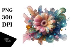 Gerbera Material Watercolor Splash | Sublimation | Clipart Product Image 3