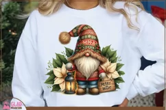 Merry and Bright Christmas Gnome png, Christmas Gnome png Product Image 2