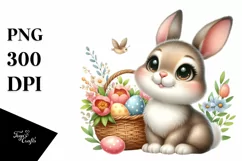 Easter Bunny Egg Flower, Clipart |T-shirt, Mug PNG Product Image 8