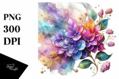 Colorful Lilac Marble Background Watercolor Splash | Product Image 1