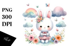 Colorful Cute Rabbit Whimsical Product Image 3