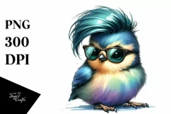 Watercolor Bird Portrait, Transparent PNG Product Image 1