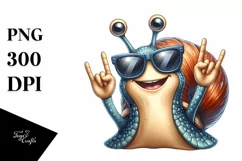 Funny Snail Rocker Sign Clipart Product Image 3