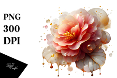 Glossy Begonia Abstract PNG Product Image 1