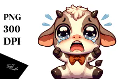 Cute Baby Calf with Bow Tie, Transparent PNG Product Image 1
