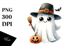 Funny Halloween Ghost Clipart Product Image 1