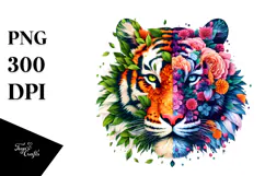 Vibrant Watercolor Tiger Tumbler Product Image 1