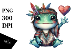 Colorful Baby Frog PNG Product Image 1