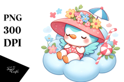 Cute Baby Hummingbird Sleeping Cloud Product Image 1