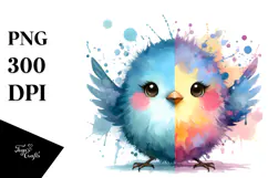 Cute Bird Painting PNG Product Image 1