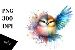 Cute Bird Painting PNG Product Image 1