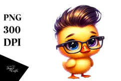 Cute Baby Duck with Funny Face PNG Product Image 1