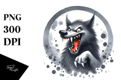 Fearless Werewolf Design, Top-Quality PNG Product Image 1