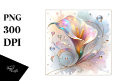 Glossy Calla Lily, Abstract PNG Product Image 1