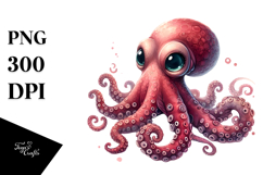 Baby Octopus PNG Product Image 1