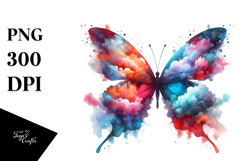 Colorful Butterfly Silhouettes PNG Product Image 1