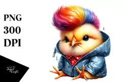 Modest Baby Chicken with Raincoat PNG Product Image 3