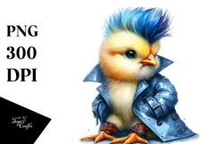 Modest Baby Chicken with Raincoat PNG Product Image 1