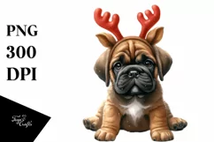 Expressive Baby Bullmastiff Watercolor PNG Product Image 3