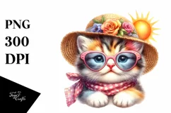 Colorful Cute Baby Kitten Clipart Product Image 1